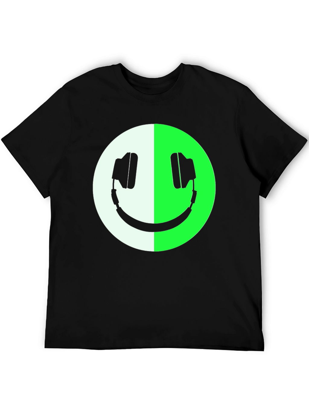 Headphone Smiley Face Graphic Tee