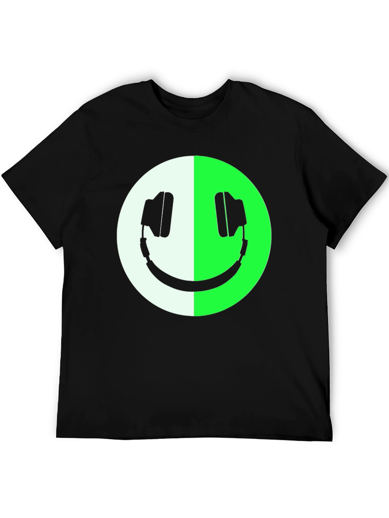 Headphone Smiley Face Graphic Tee