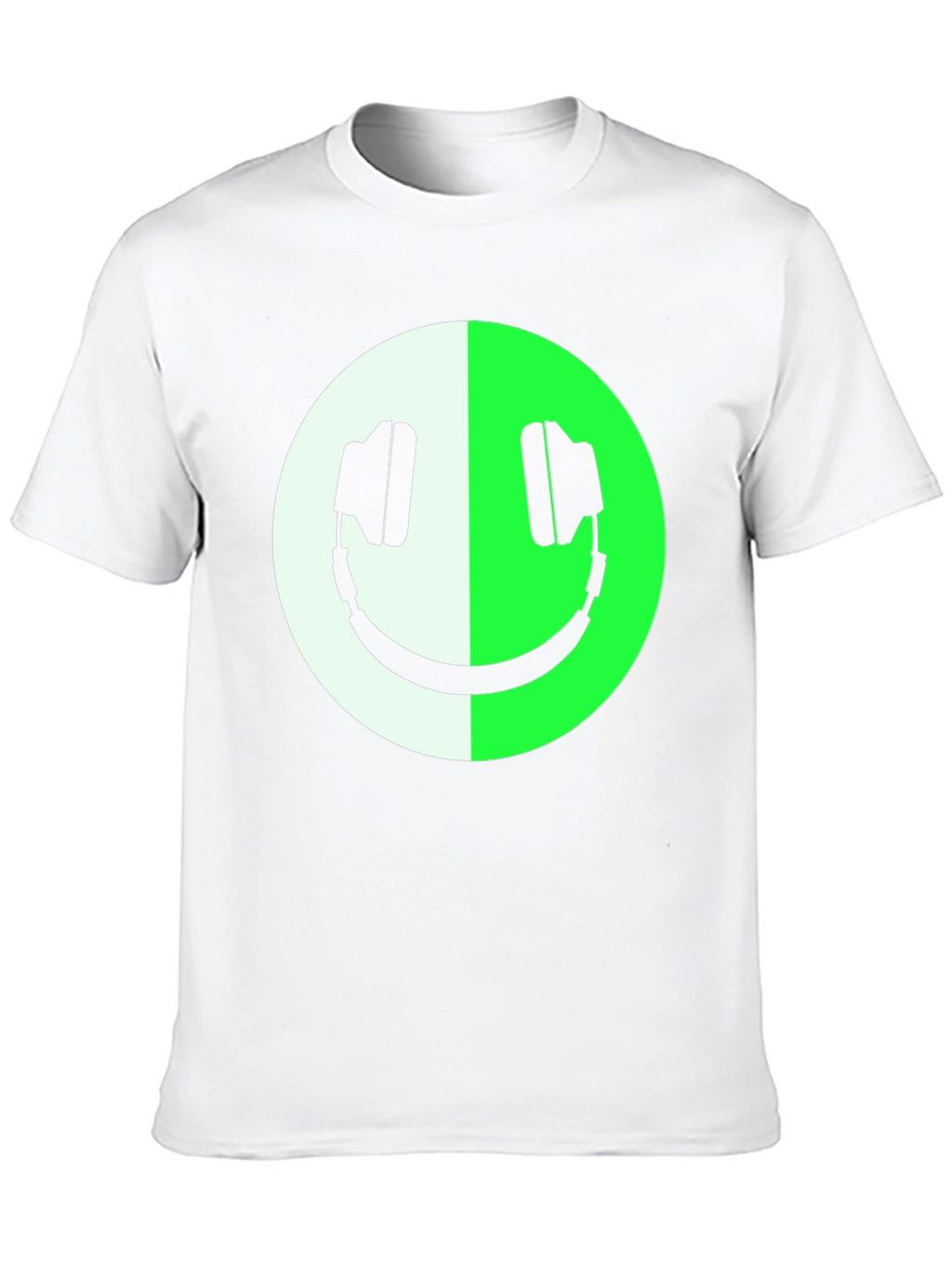 Headphone Smiley Face Graphic Tee