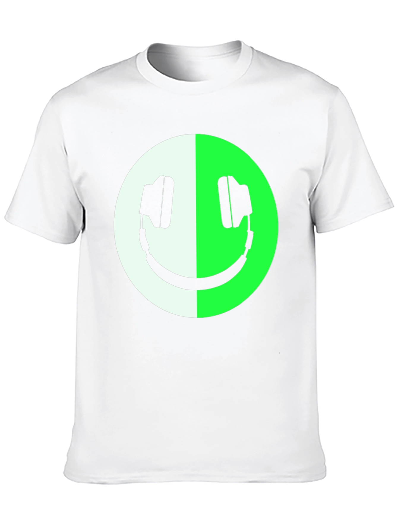 Headphone Smiley Face Graphic Tee