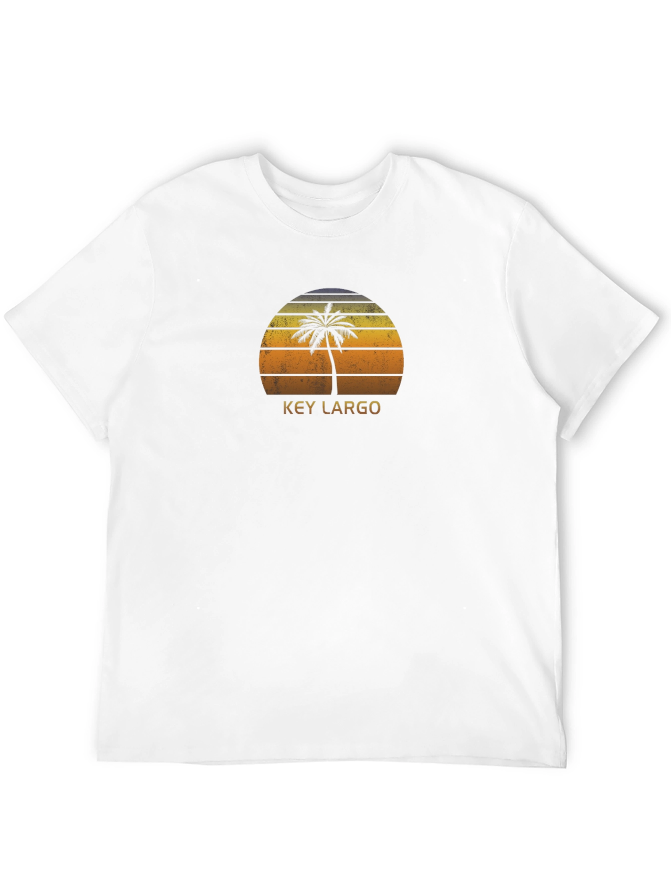 Key Largo Retro Palm Tree Graphic T-Shirt