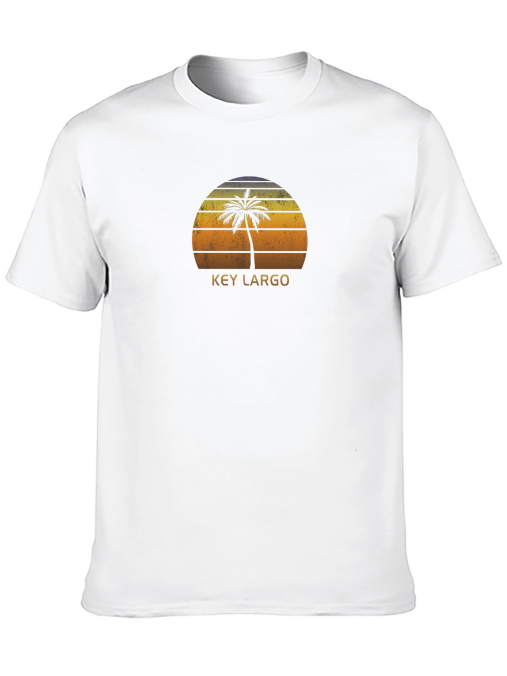 Key Largo Retro Palm Tree Graphic T-Shirt