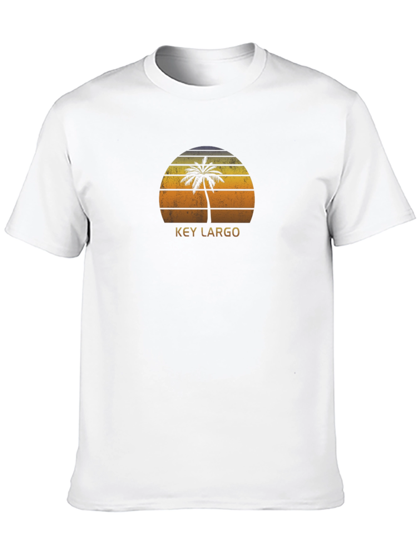 Key Largo Retro Palm Tree Graphic T-Shirt