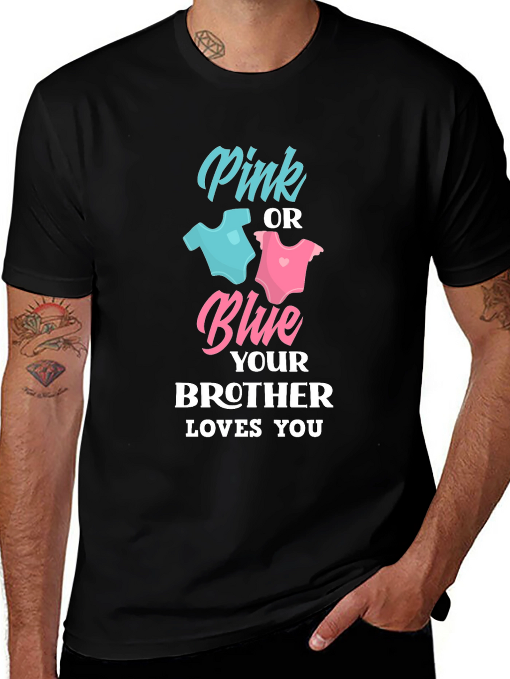 Pink or Blue Brother Loves You T-Shirt