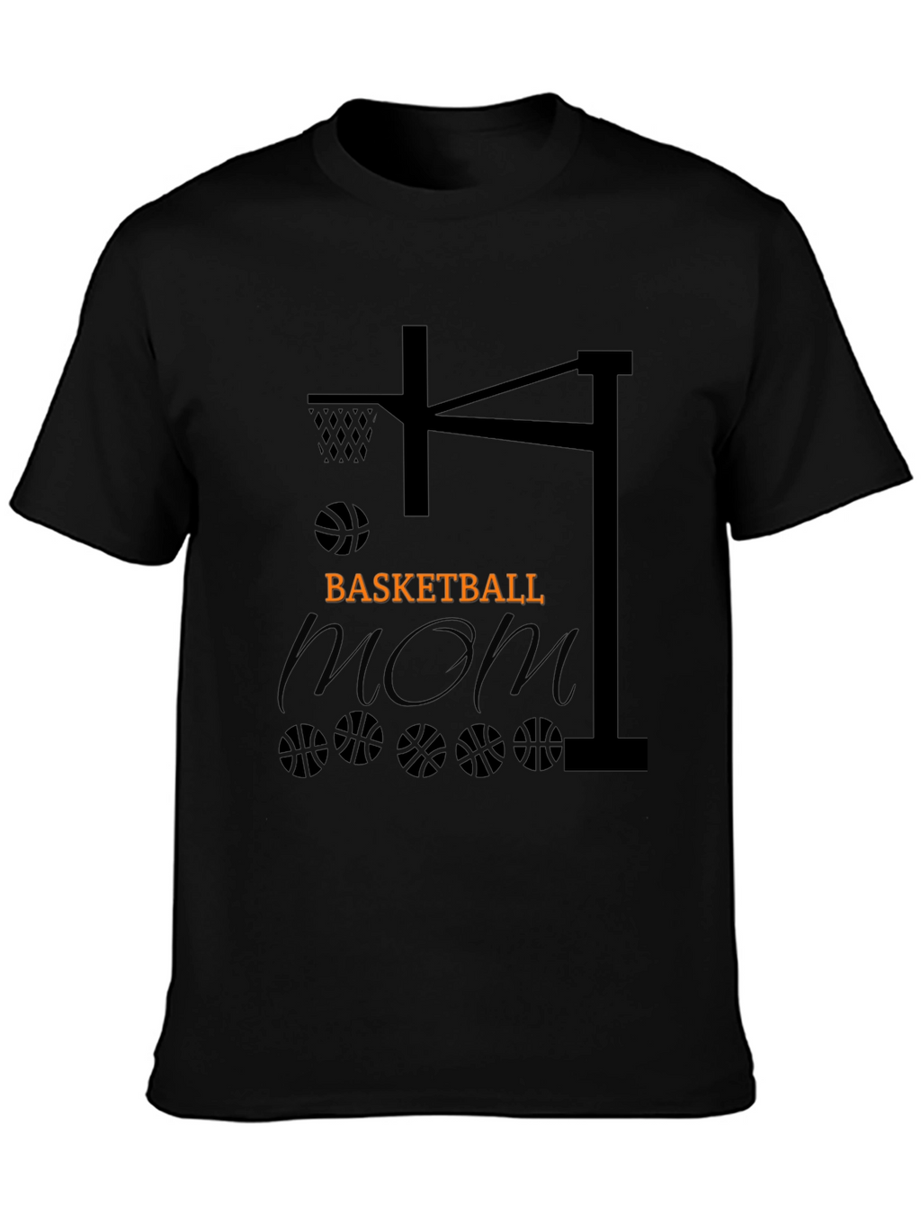 Basketball Mom Graphic Tee - Black T-Shirt