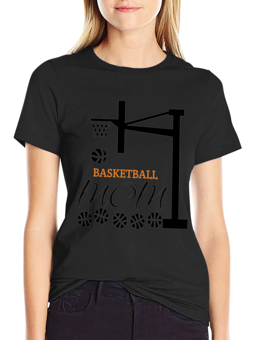 Basketball Mom Graphic Tee - Black T-Shirt