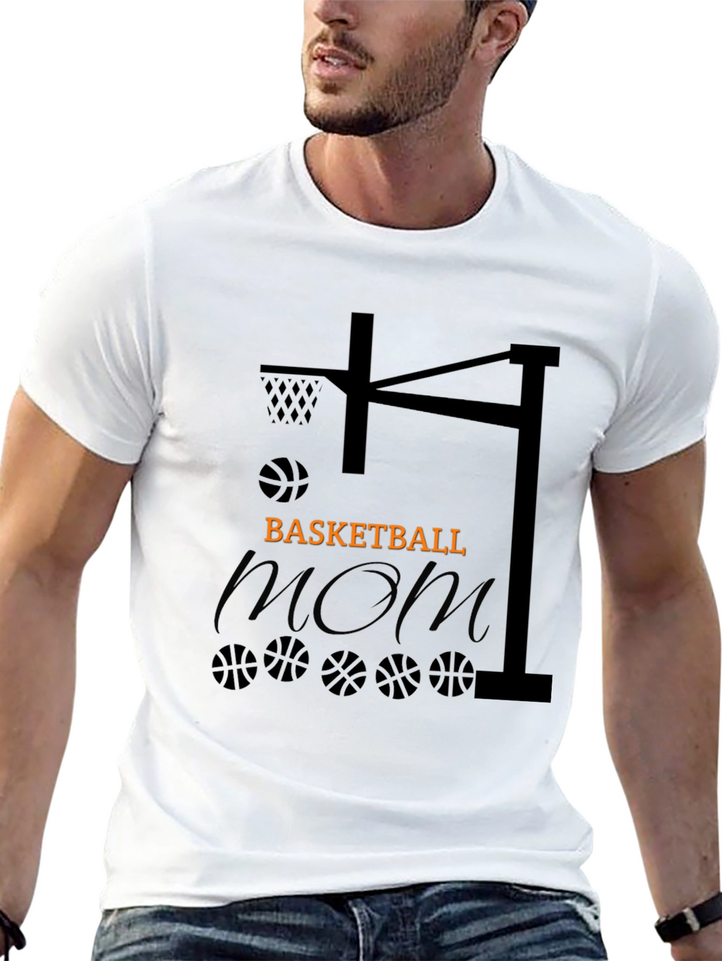 Basketball Mom Graphic Tee - Black T-Shirt