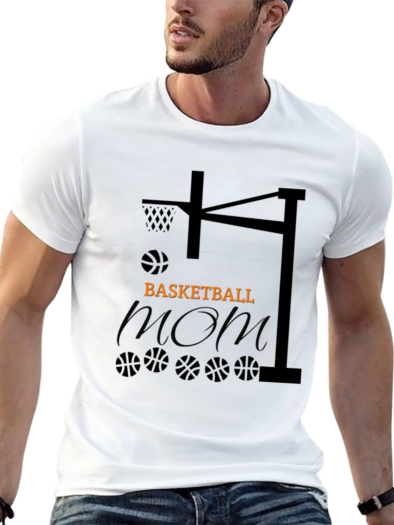 Basketball Mom Graphic Tee - Black T-Shirt