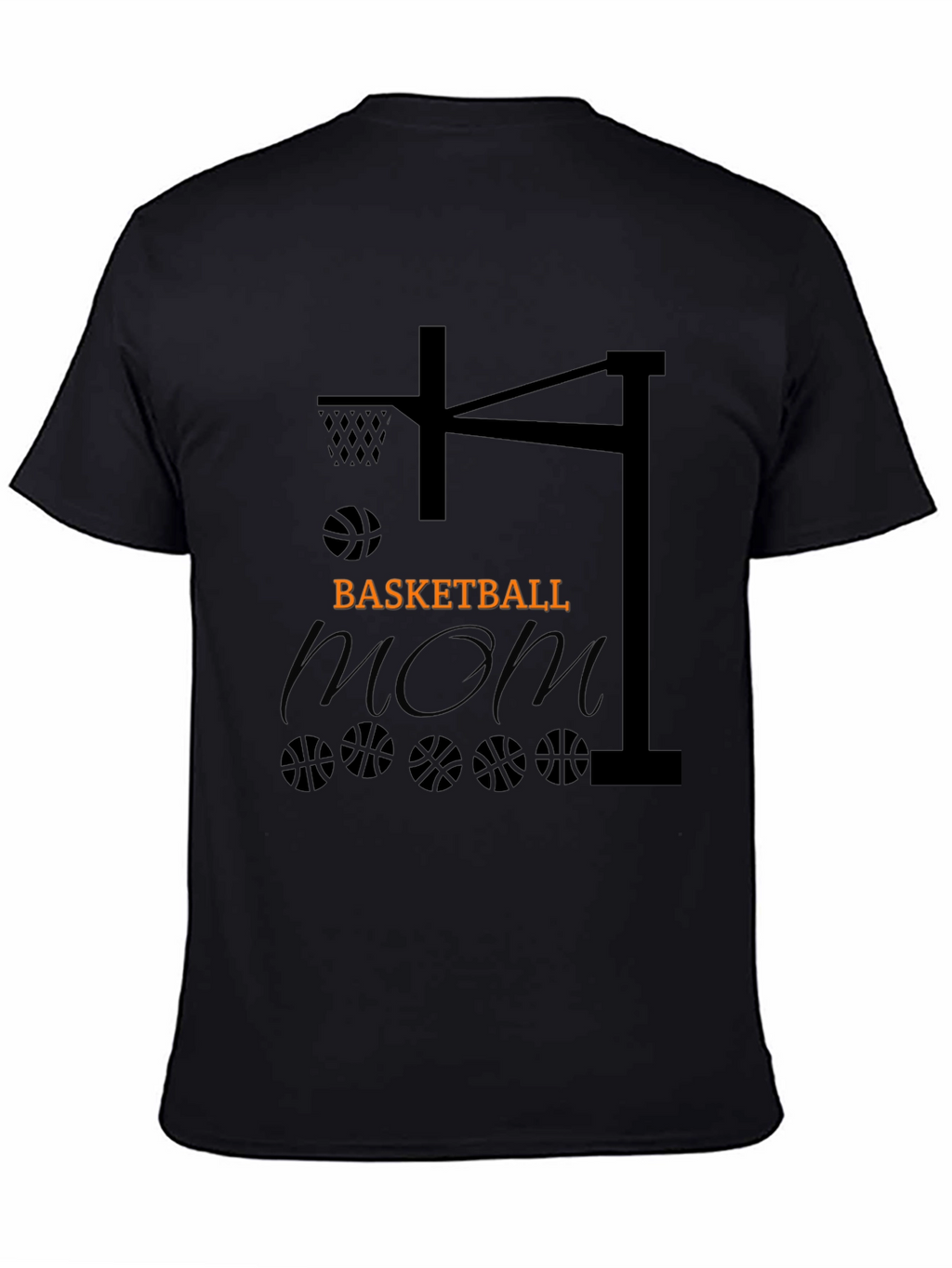 Basketball Mom Graphic Tee - Black T-Shirt