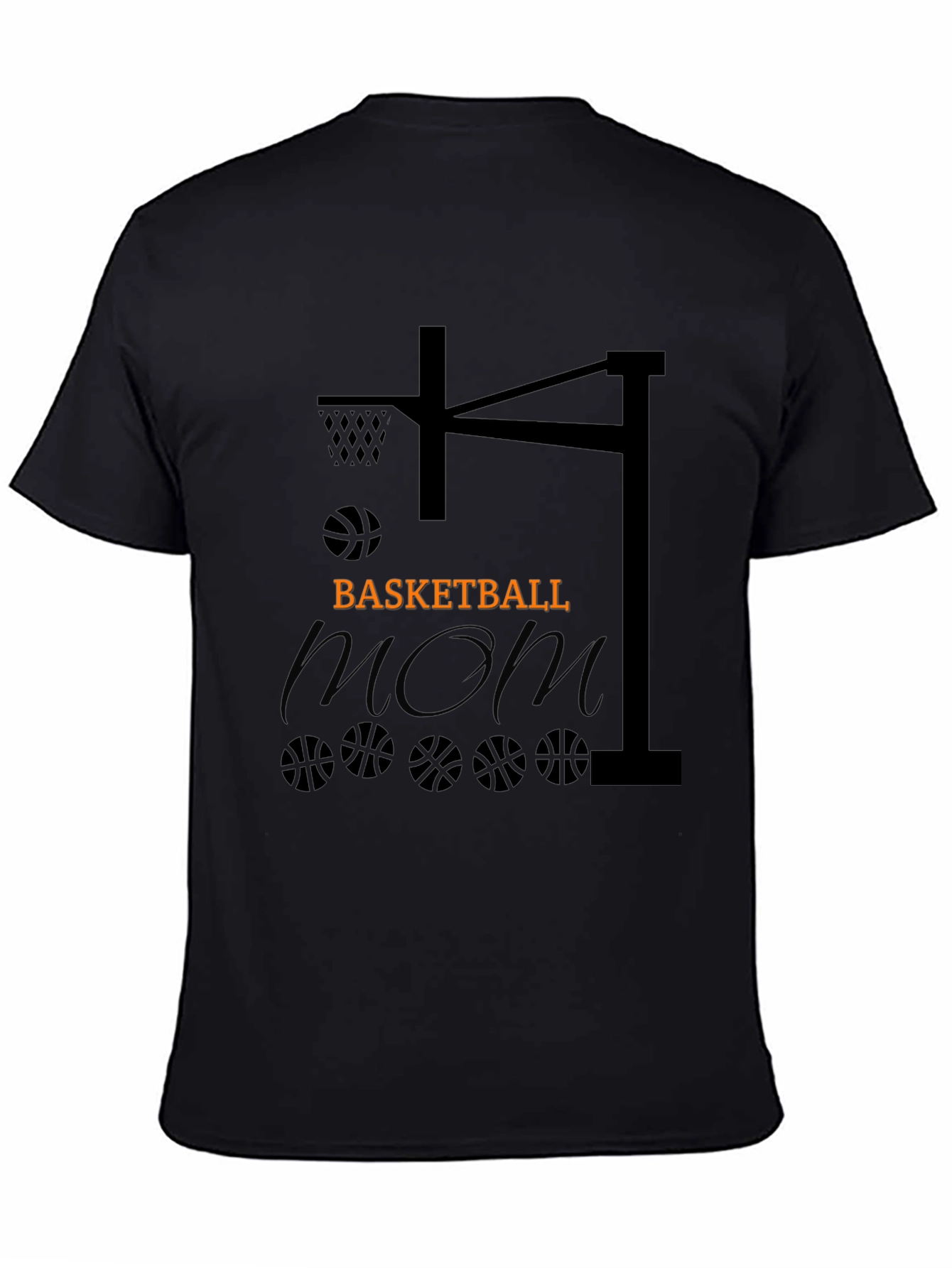 Basketball Mom Graphic Tee - Black T-Shirt