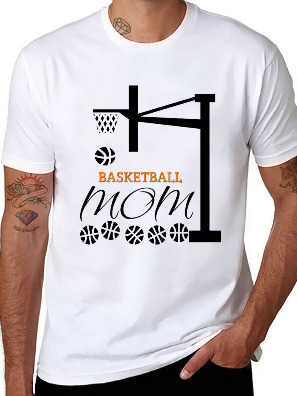 Basketball Mom Graphic Tee - Black T-Shirt