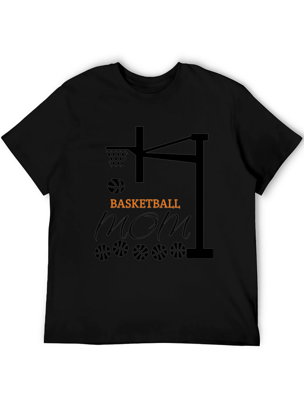Basketball Mom Graphic Tee - Black T-Shirt