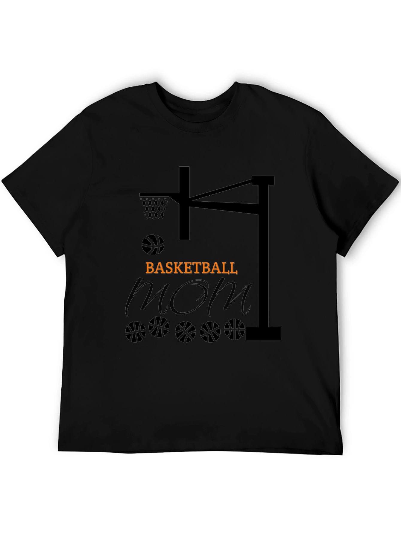 Basketball Mom Graphic Tee - Black T-Shirt