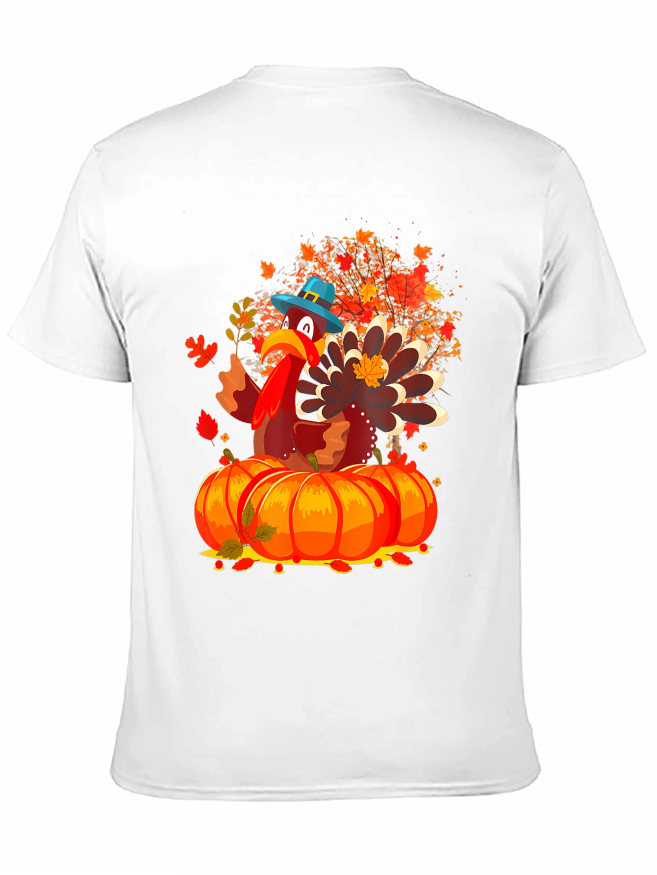 Thanksgiving Turkey on Pumpkins T-Shirt