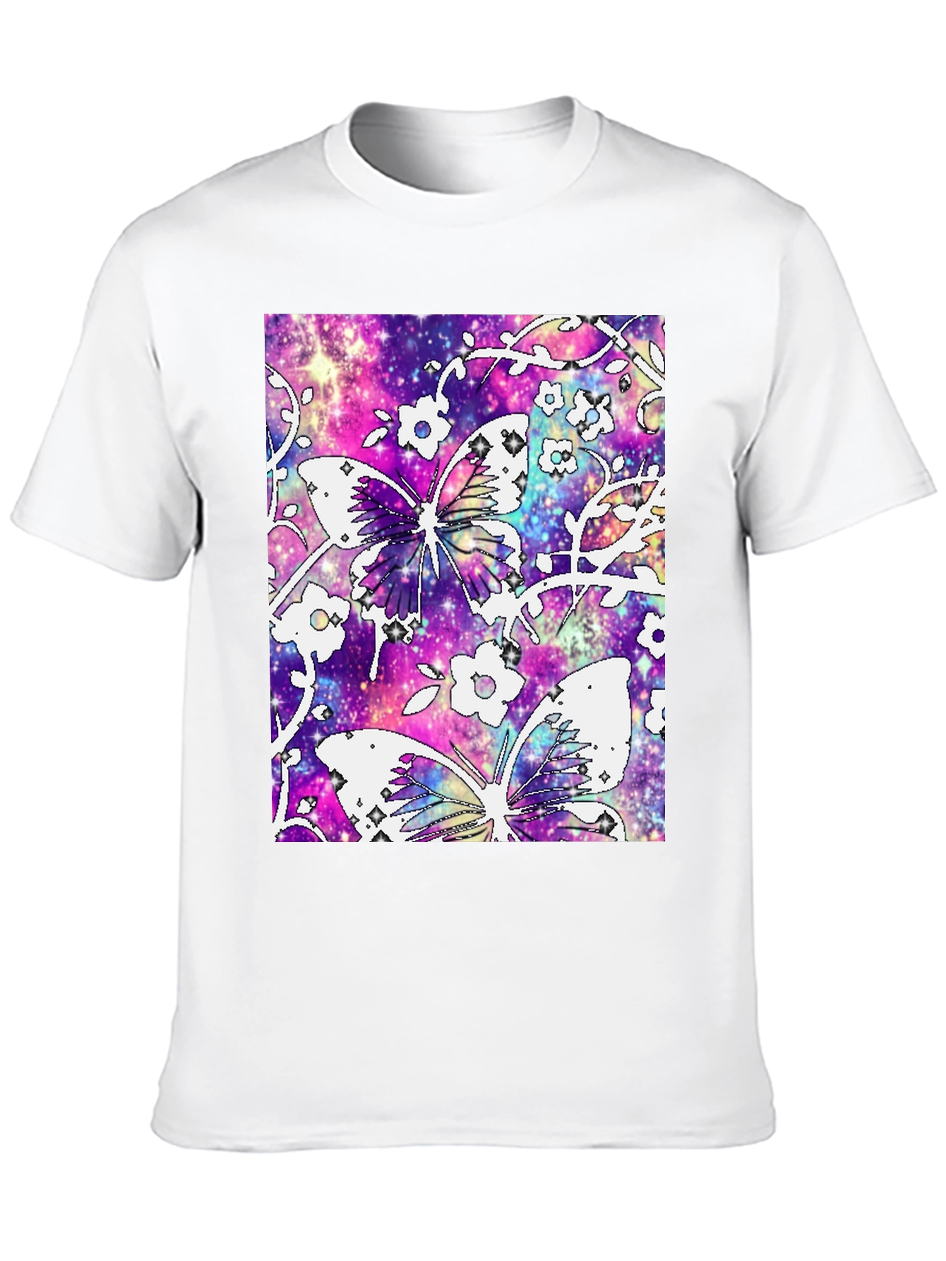 Galaxy Butterfly Graphic Tee - Stylish Comfort