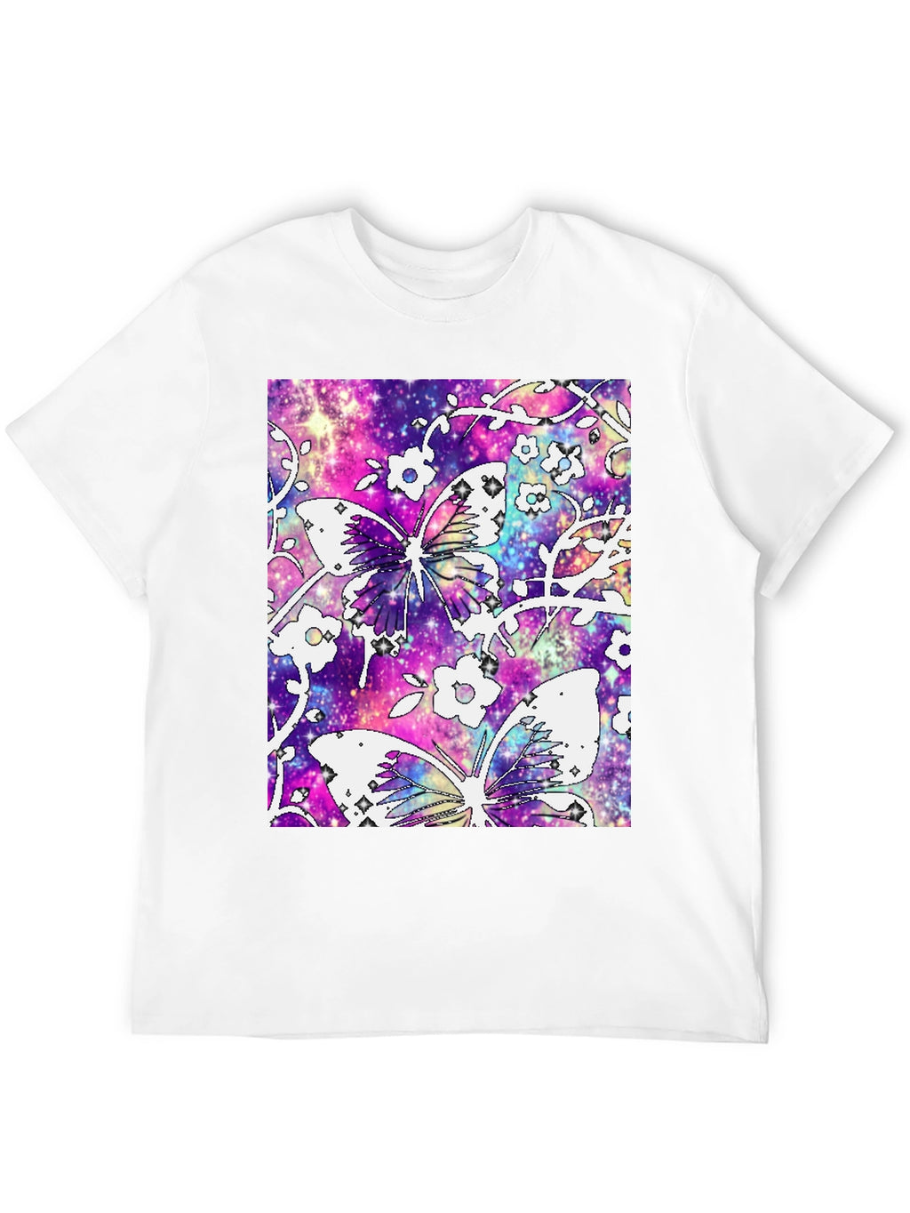 Galaxy Butterfly Graphic Tee - Stylish Comfort