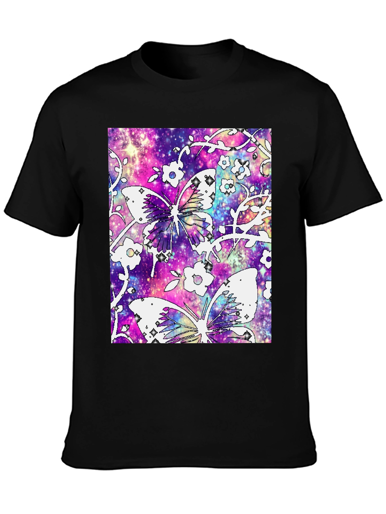 Galaxy Butterfly Graphic Tee - Stylish Comfort