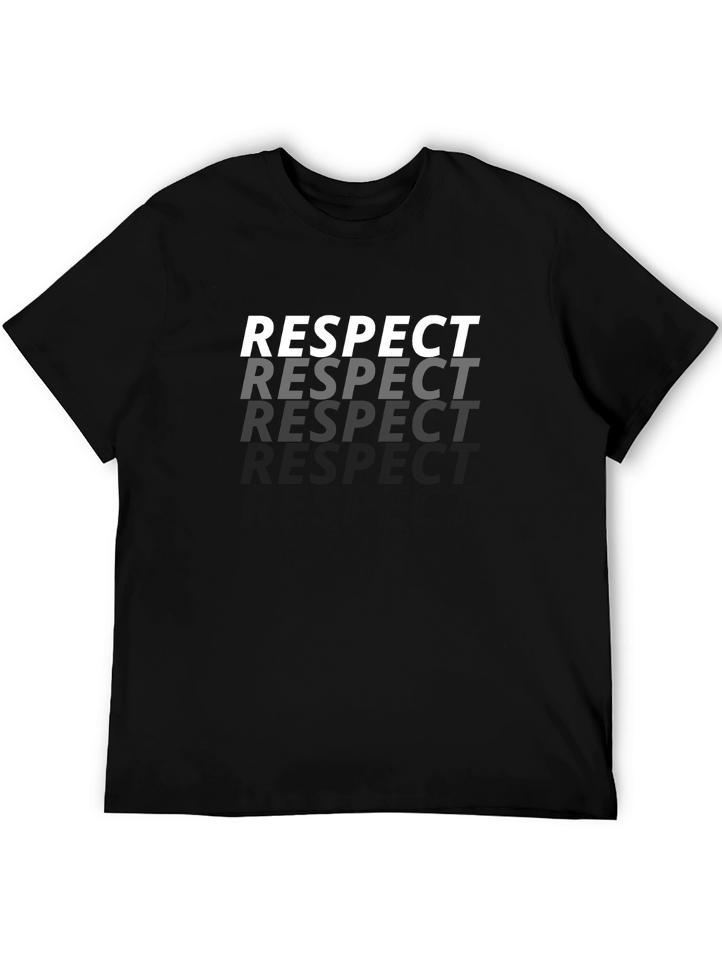 Respect Graphic Tee - Black Crew Neck T-Shirt