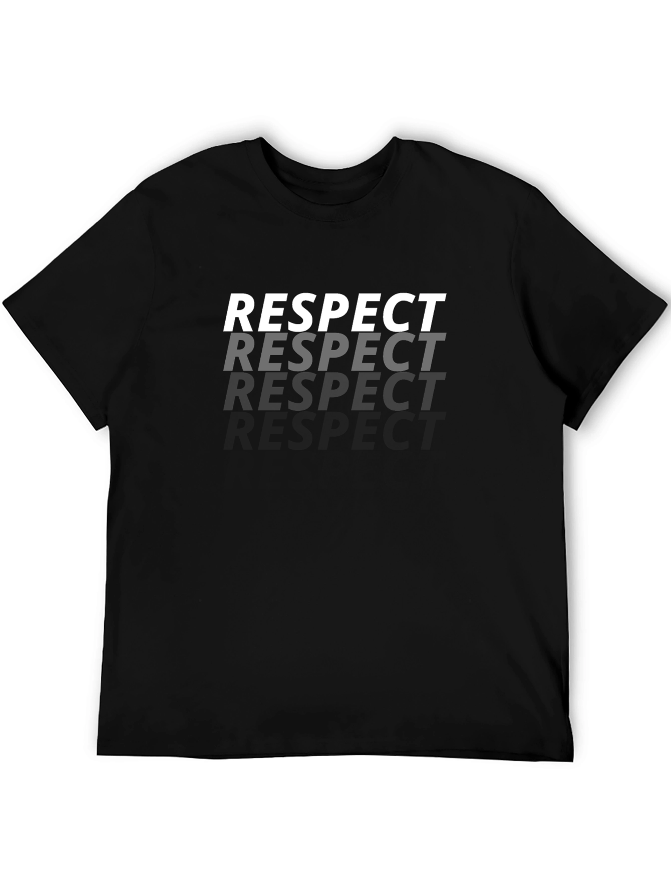 Respect Graphic Tee - Black Crew Neck T-Shirt