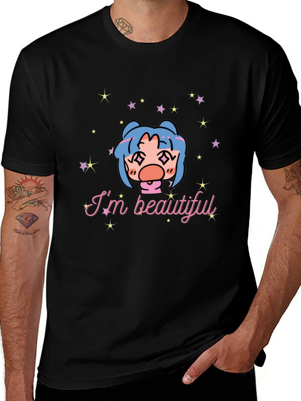 Im Beautiful Graphic T-Shirt - Black