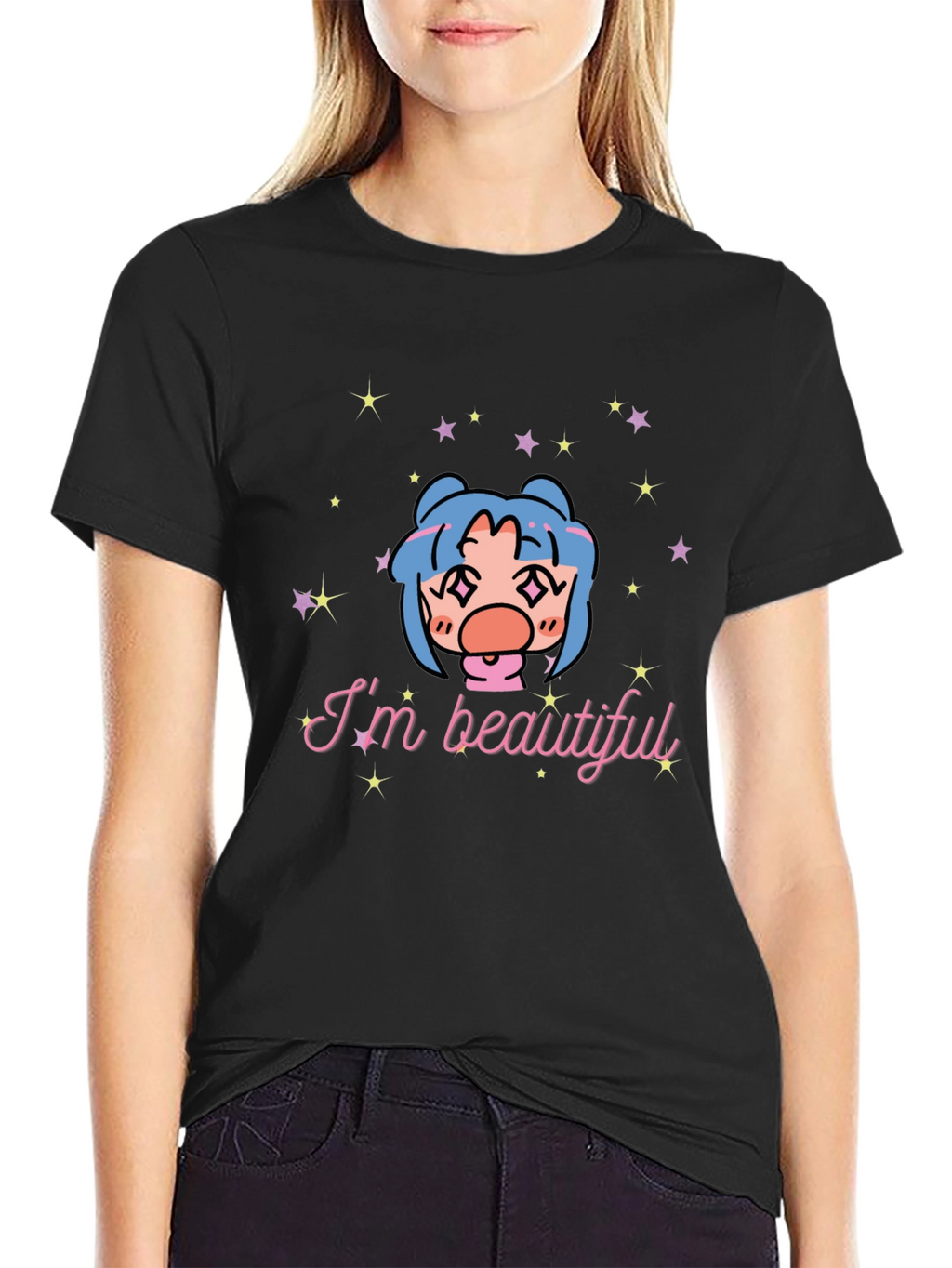Im Beautiful Graphic T-Shirt - Black