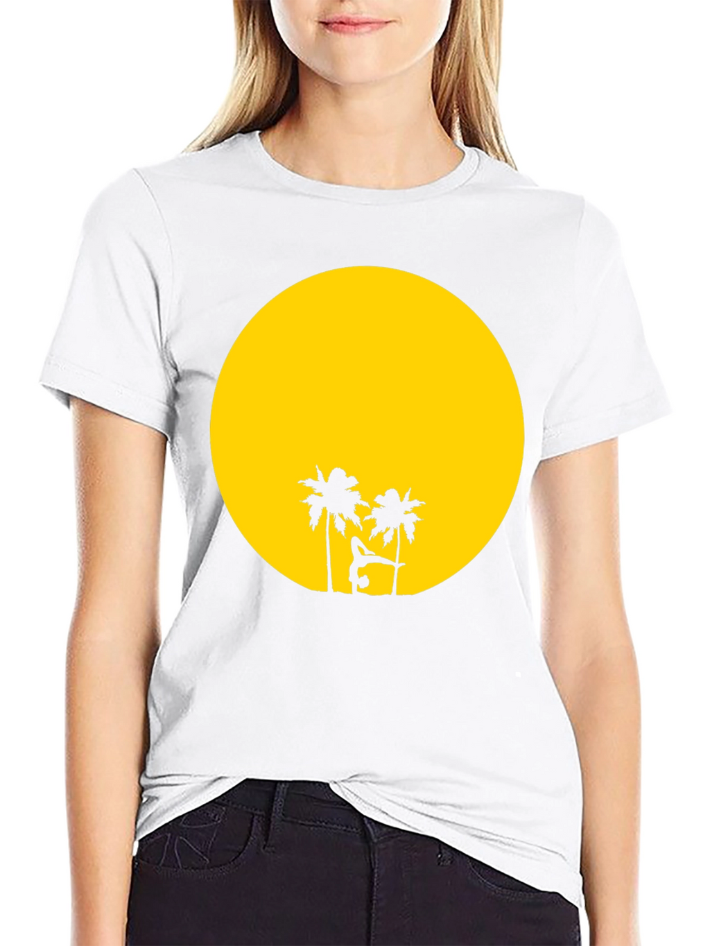 Sunset Yoga Black T-Shirt
