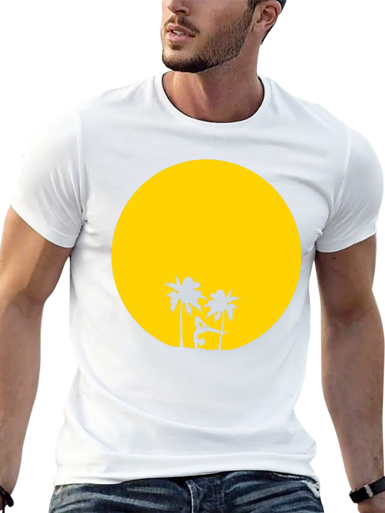 Sunset Yoga Black T-Shirt