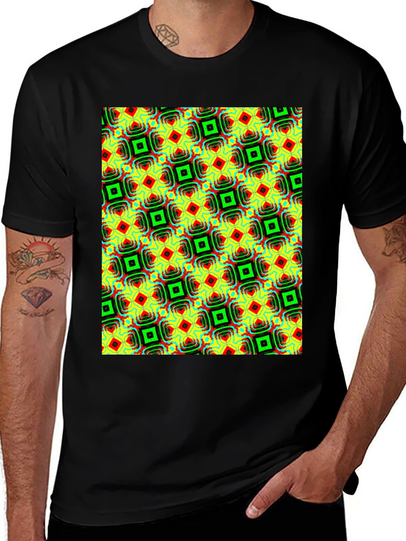 Geometric Pattern Tee - Modern Art Design