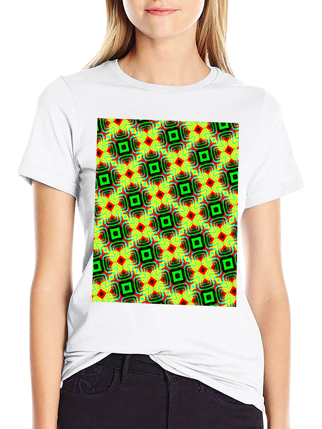 Geometric Pattern Tee - Modern Art Design