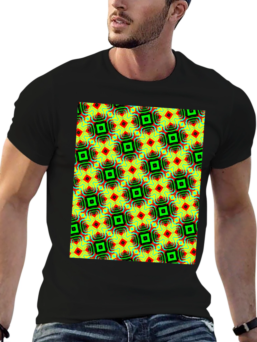 Geometric Pattern Tee - Modern Art Design