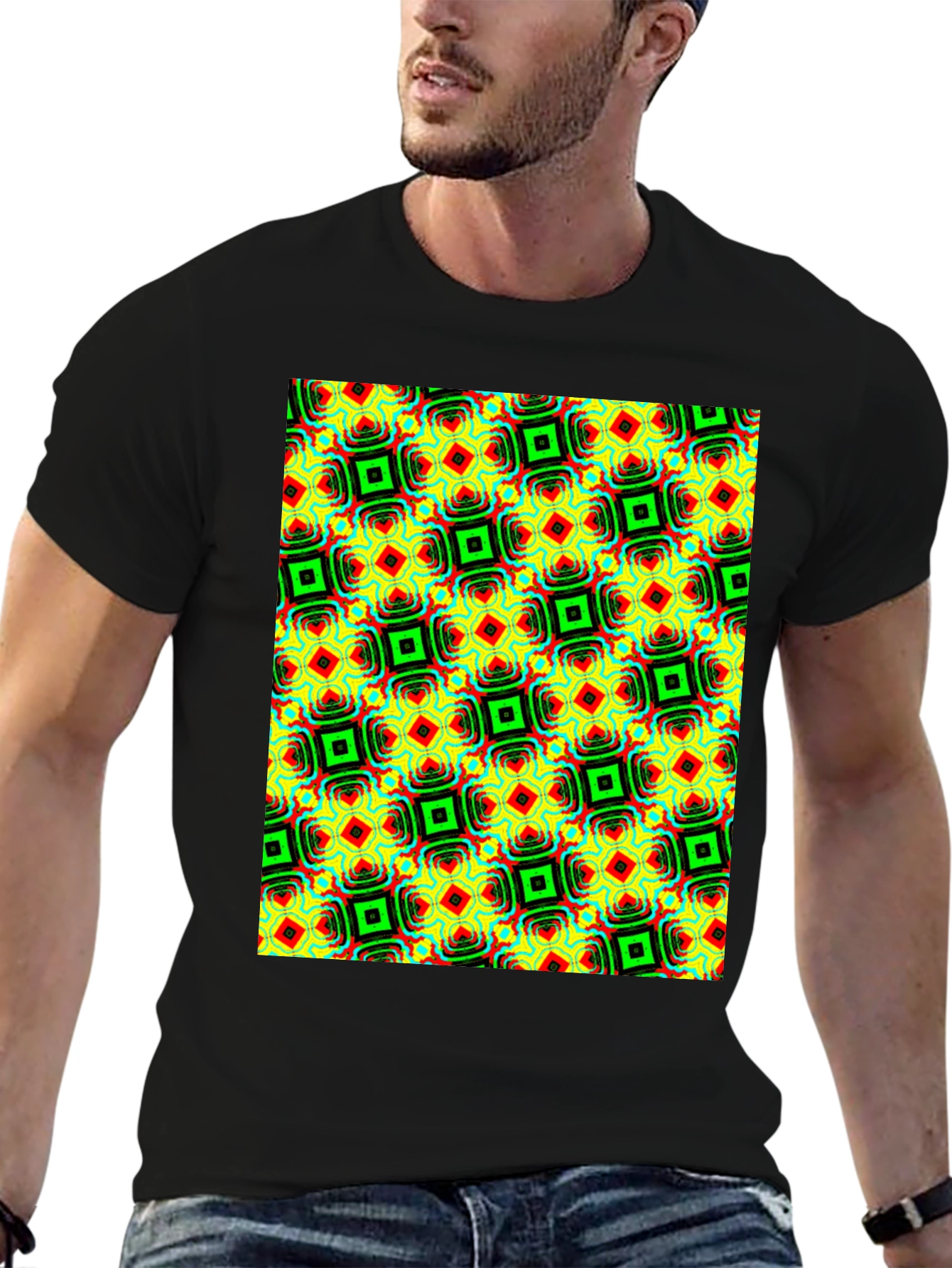 Geometric Pattern Tee - Modern Art Design