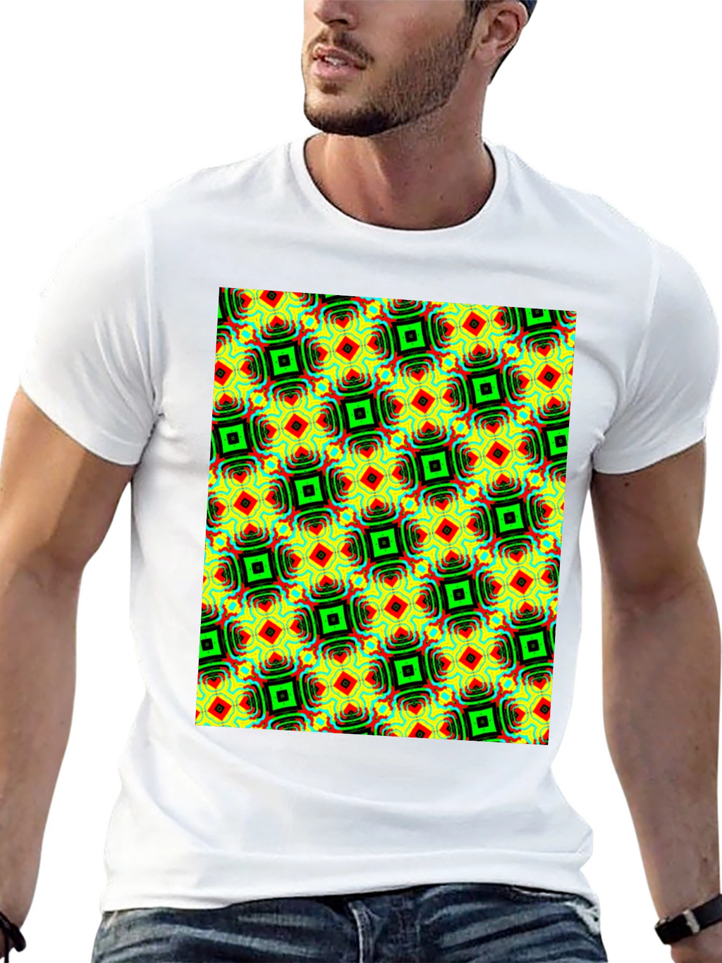 Geometric Pattern Tee - Modern Art Design