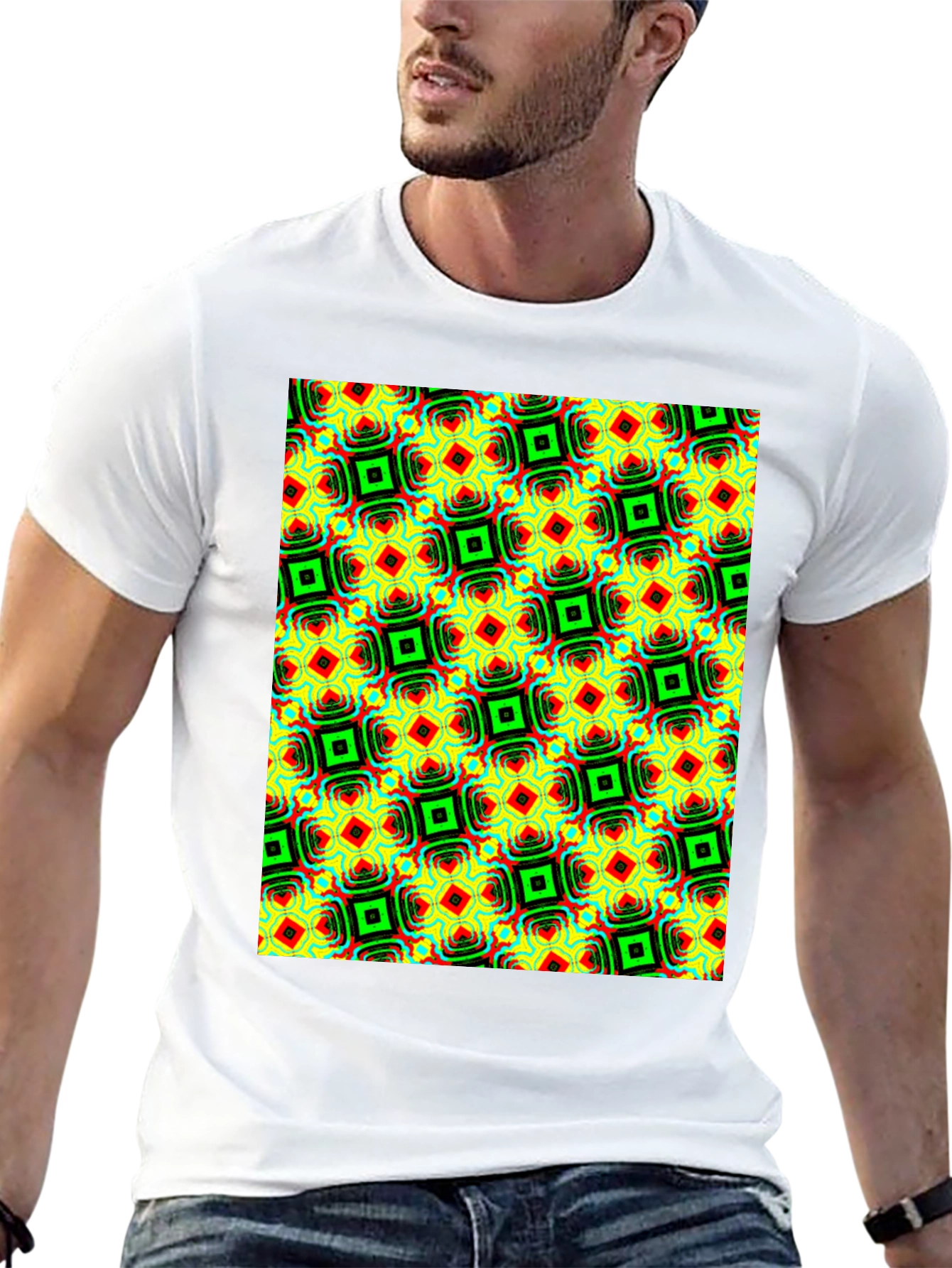 Geometric Pattern Tee - Modern Art Design