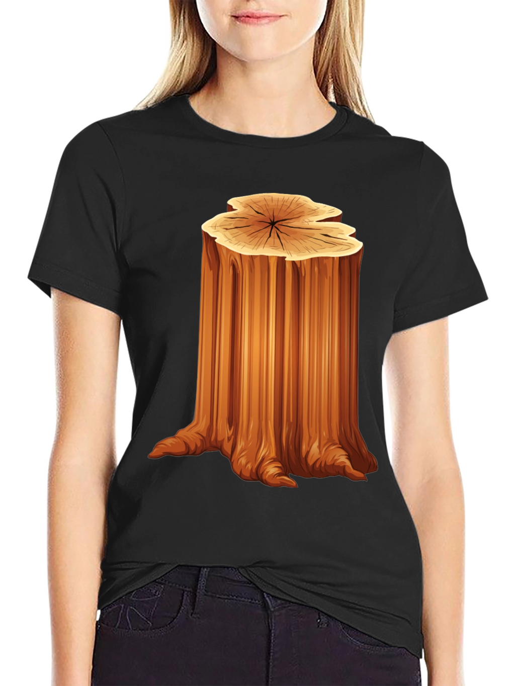 Nature Tree Stump Graphic T-Shirt
