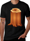 Nature Tree Stump Graphic T-Shirt