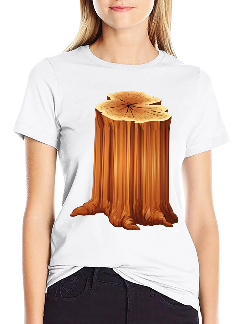 Nature Tree Stump Graphic T-Shirt