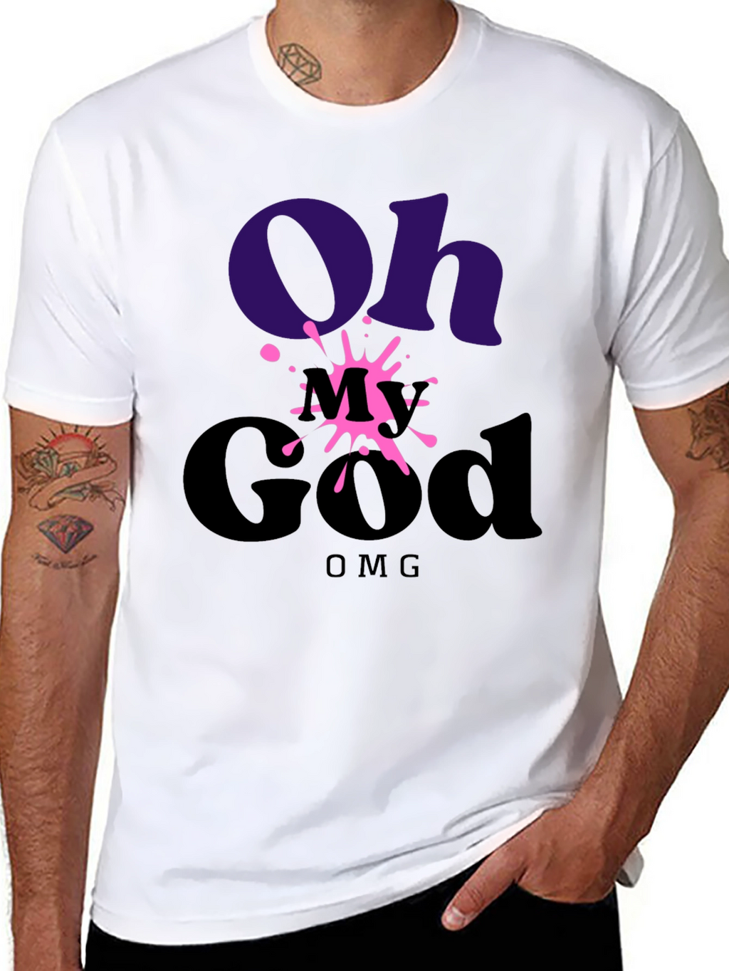 Oh My God OMG T-Shirt - Stylish Graphic Tee