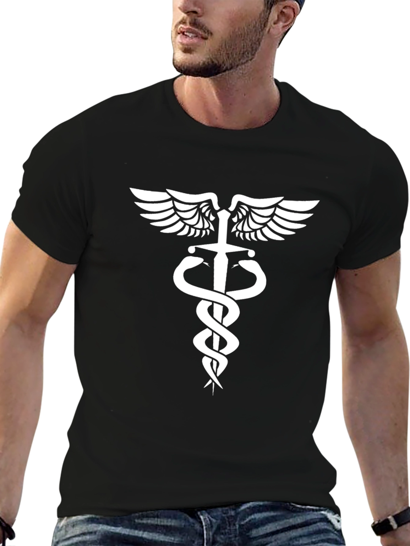 Caduceus Symbol T-Shirt - Medical Staff Tee