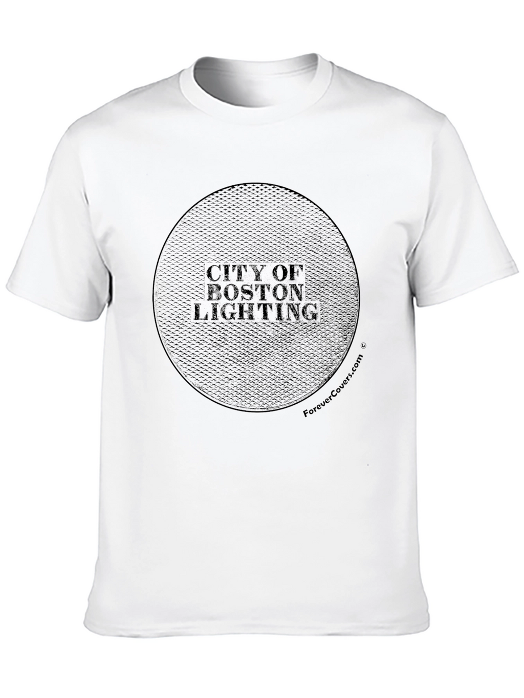 City of Boston Lighting Manhole Cover Graphic T-Shirt