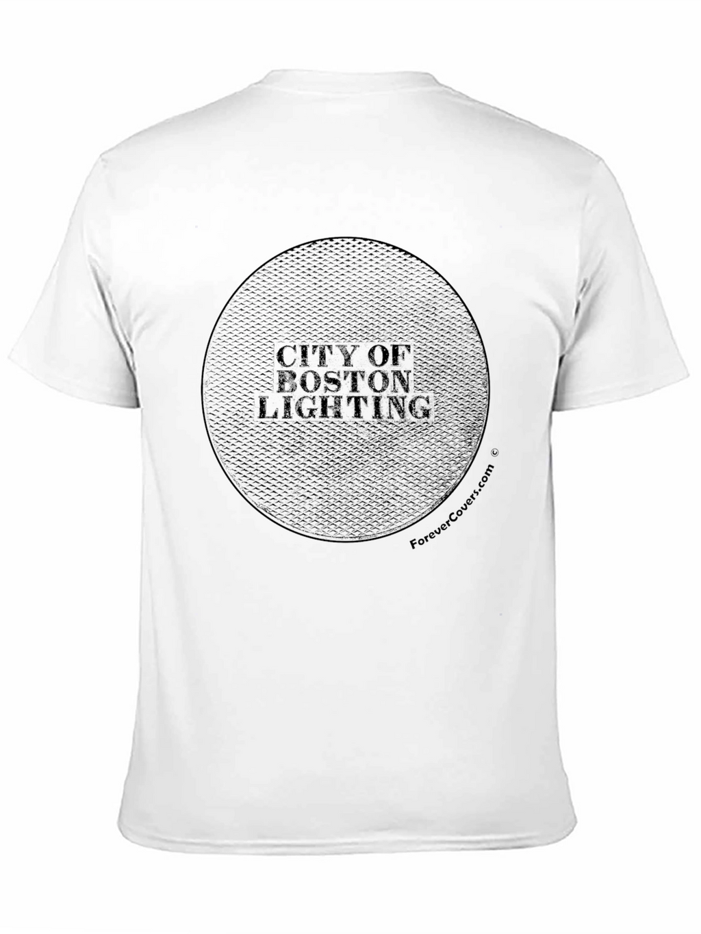 City of Boston Lighting Manhole Cover Graphic T-Shirt
