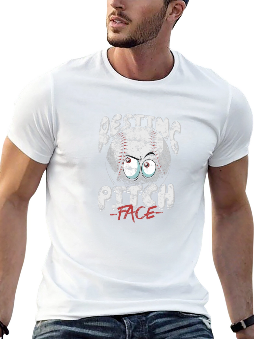 Resting Pitch Face Funny Baseball T-Shirt