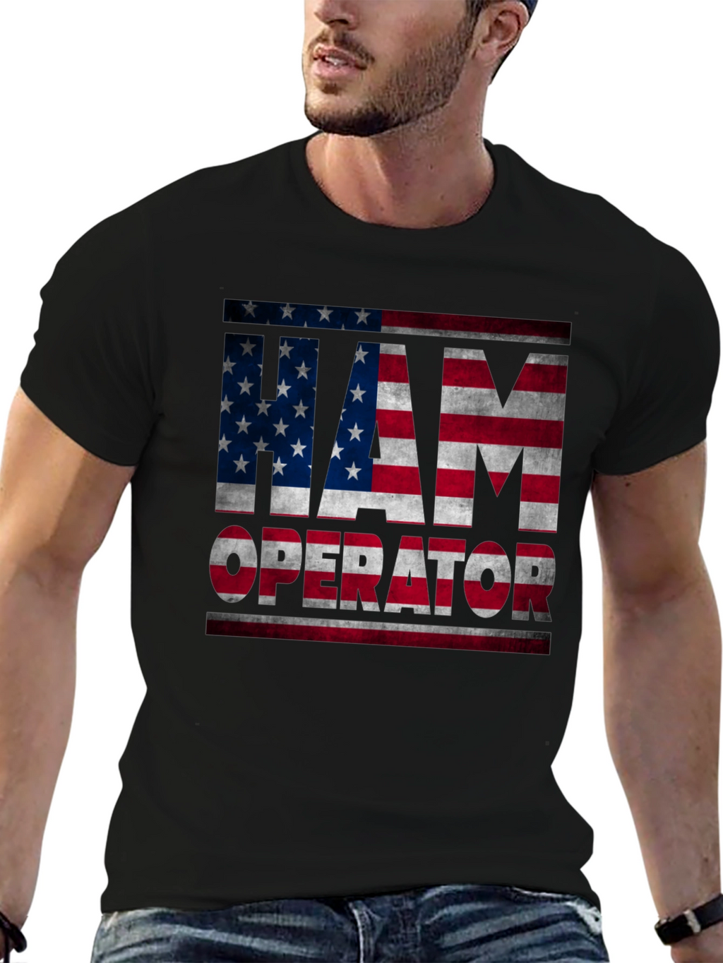 I Am Operator American Flag Graphic T-Shirt