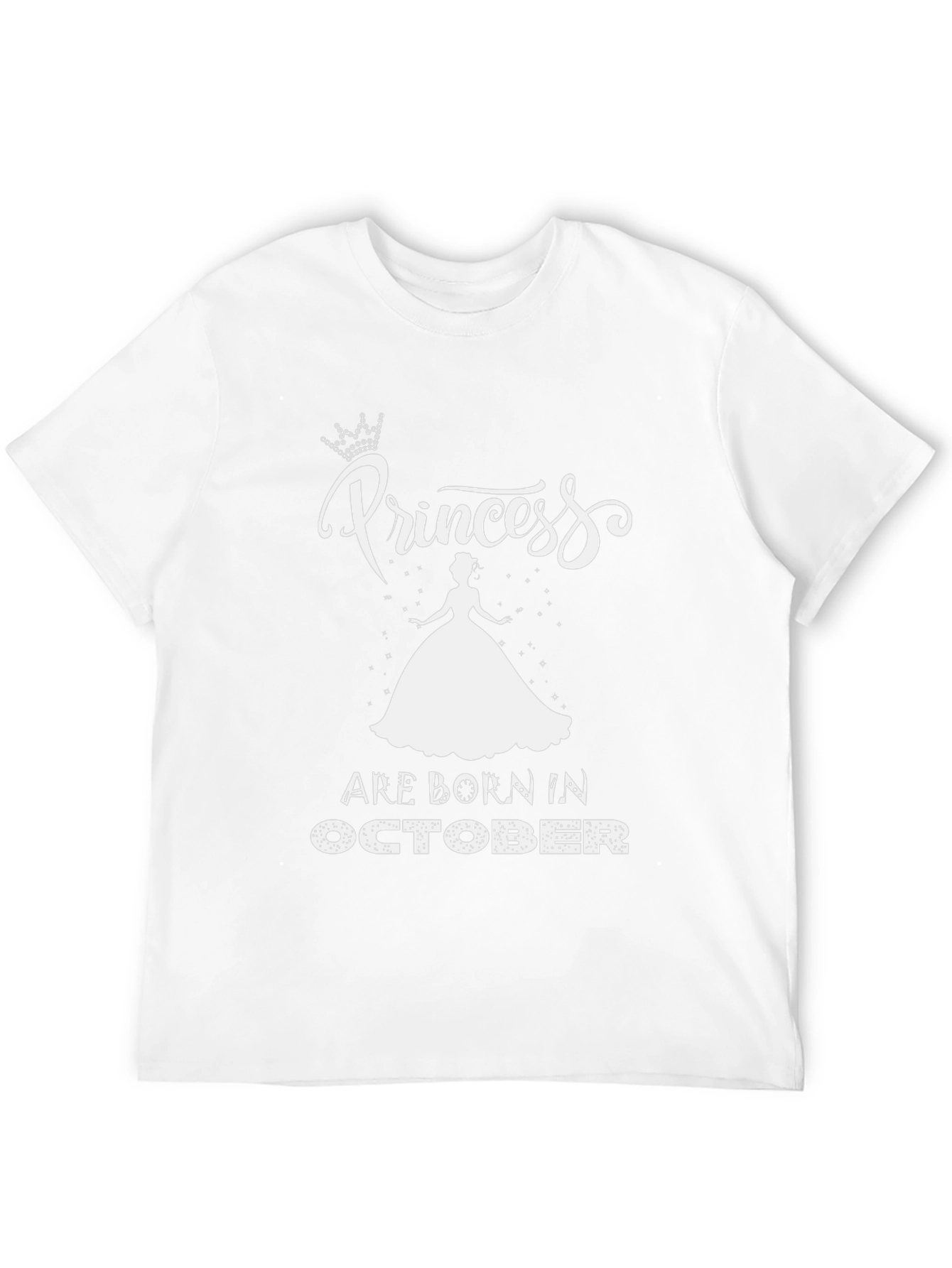 Princess Born in October Black T-Shirt