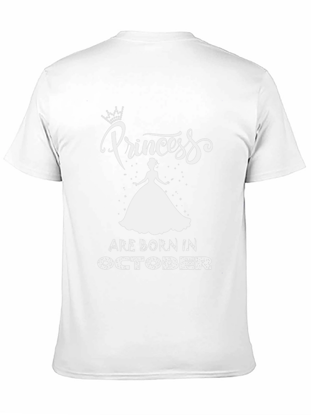 Princess Born in October Black T-Shirt