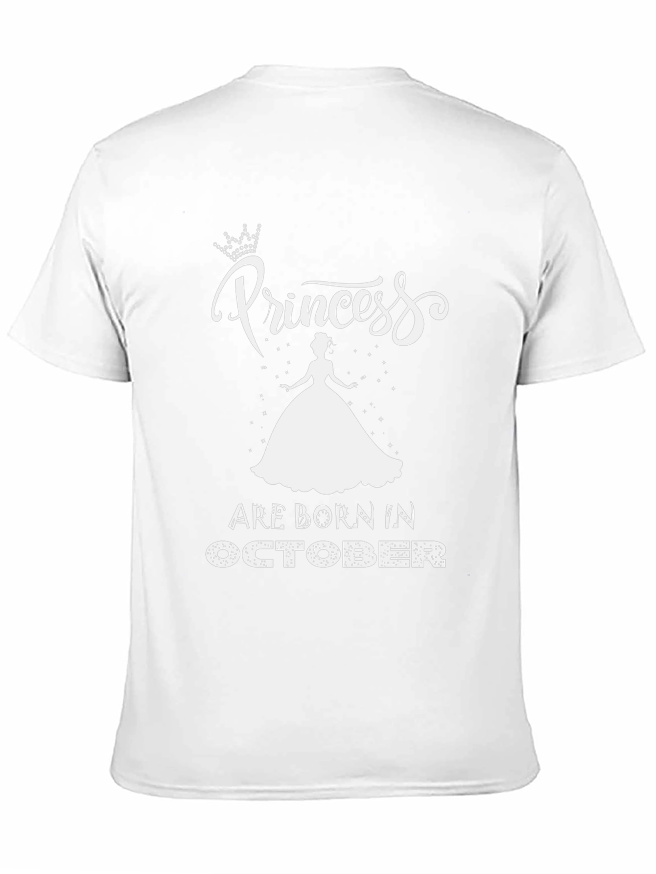 Princess Born in October Black T-Shirt