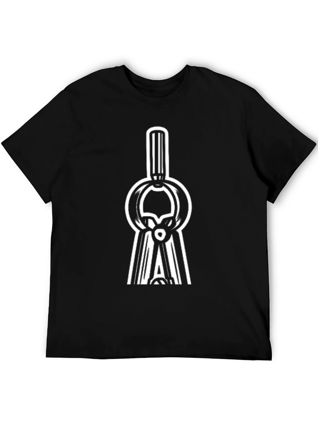 Unique Graphic Tee - Black T-Shirt with White Design