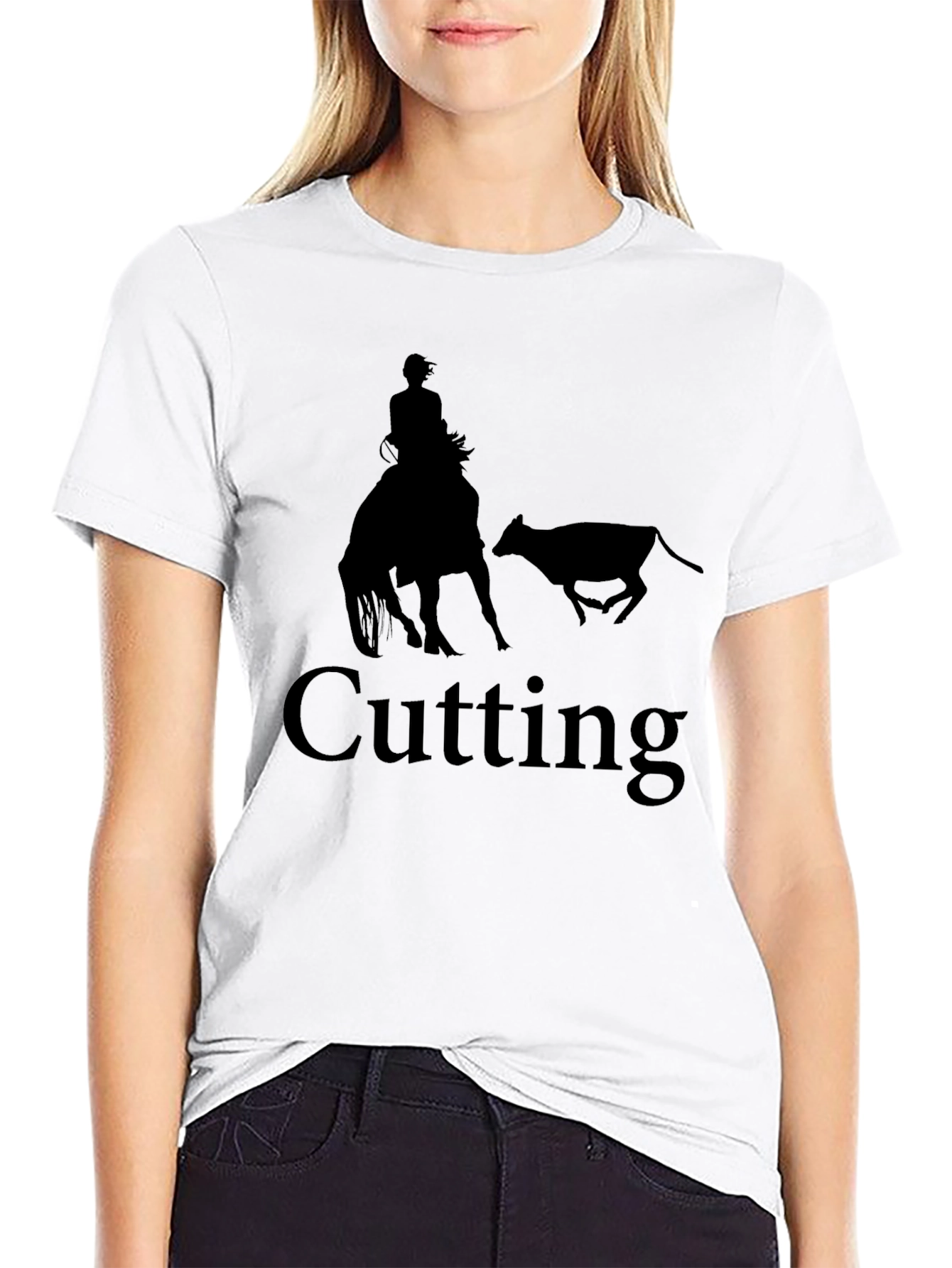 Cutting Horse Black T-Shirt