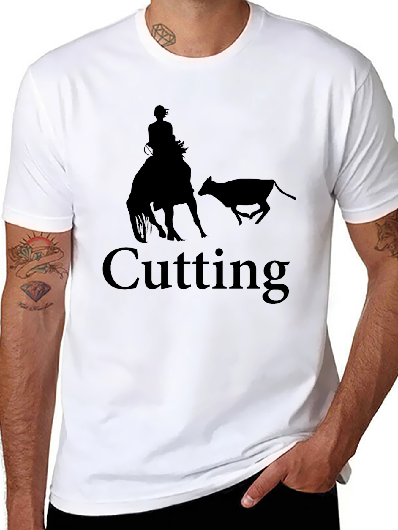 Cutting Horse Black T-Shirt