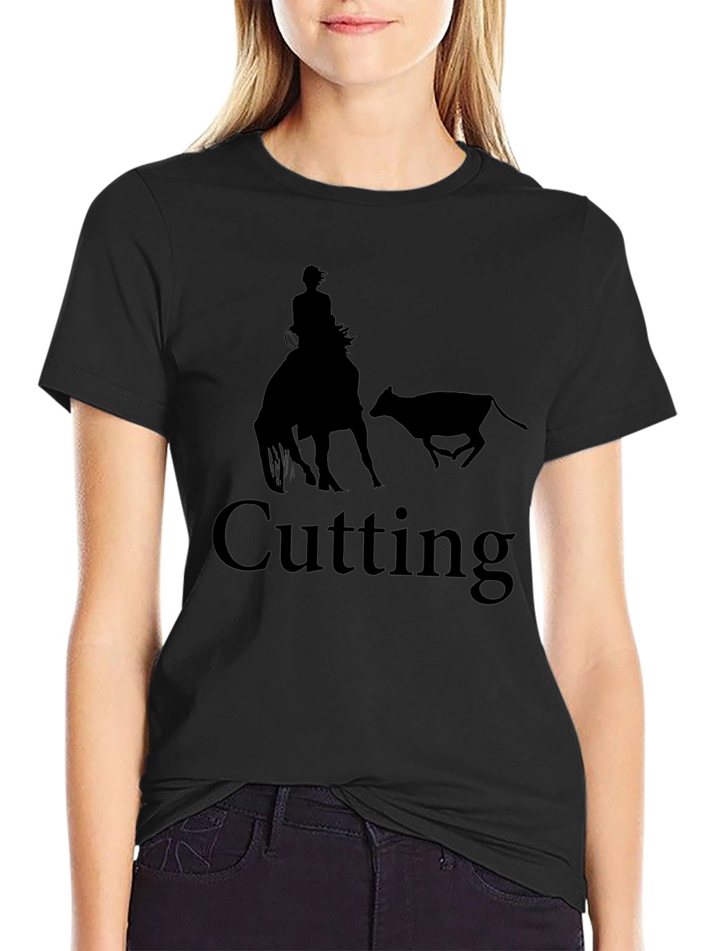Cutting Horse Black T-Shirt