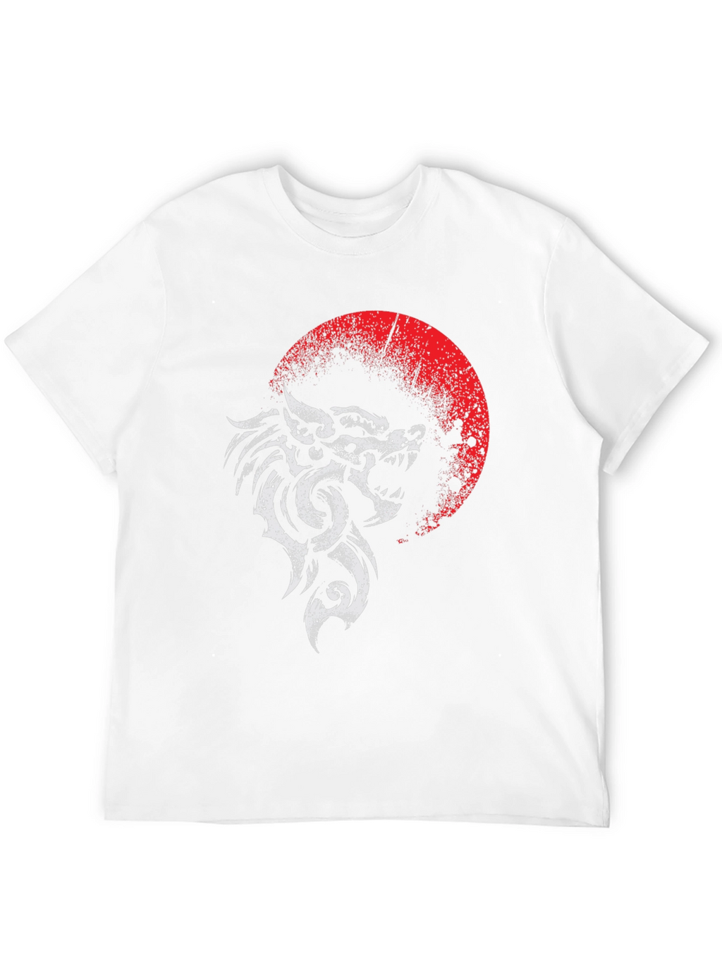 Wolf & Moon Graphic T-Shirt - Black